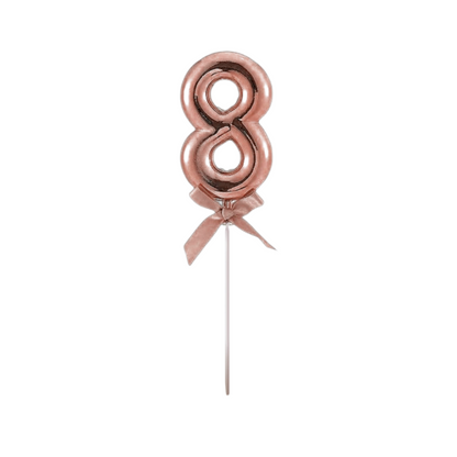 Numerical 8 Cake Topper Rose Gold-1PC