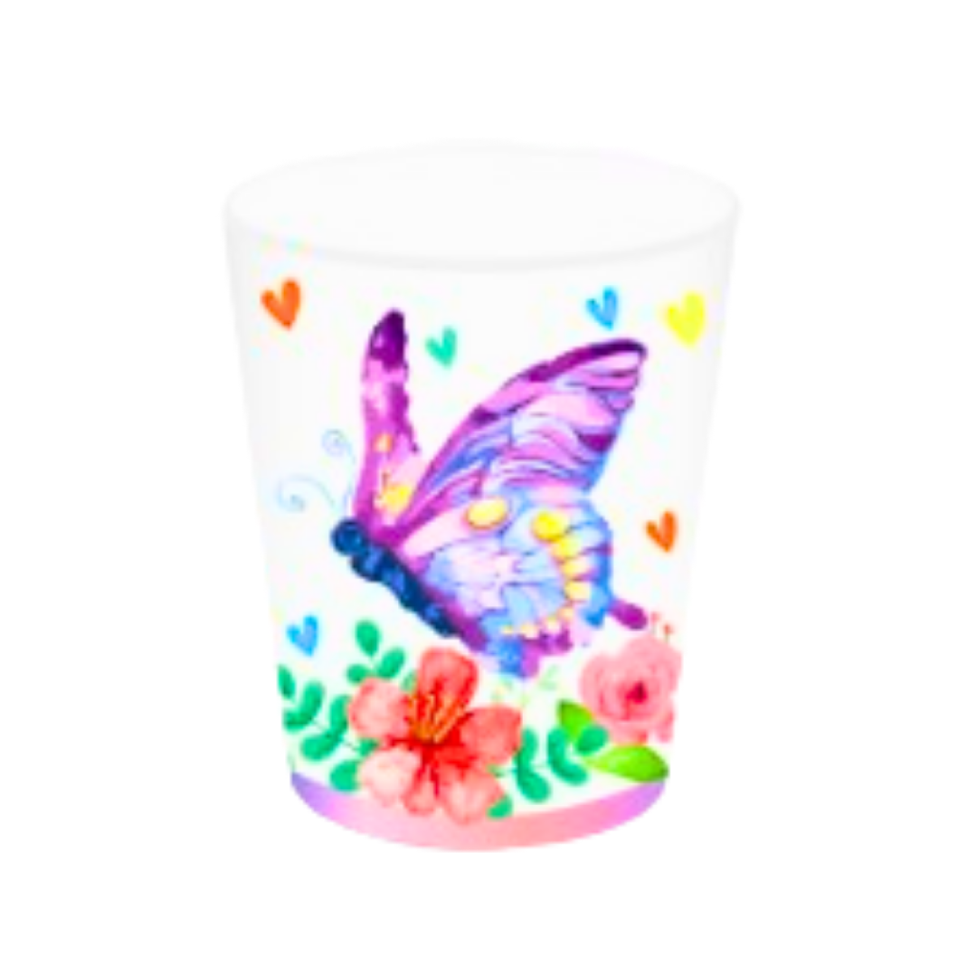 Butterfly Theme Paper Cups-Pack of 8, 9oz