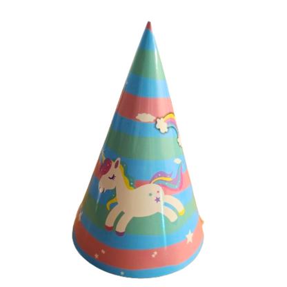 Rainbow Unicorn Hats - 8PC