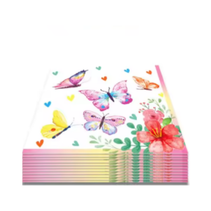 Butterfly Theme Paper Napkins -Pack of 20