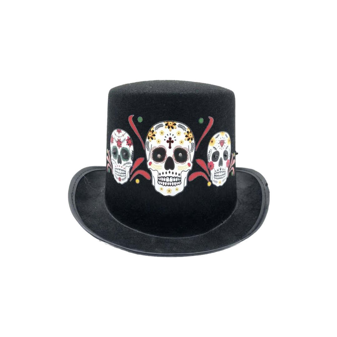 Halloween Skull Magician Hat