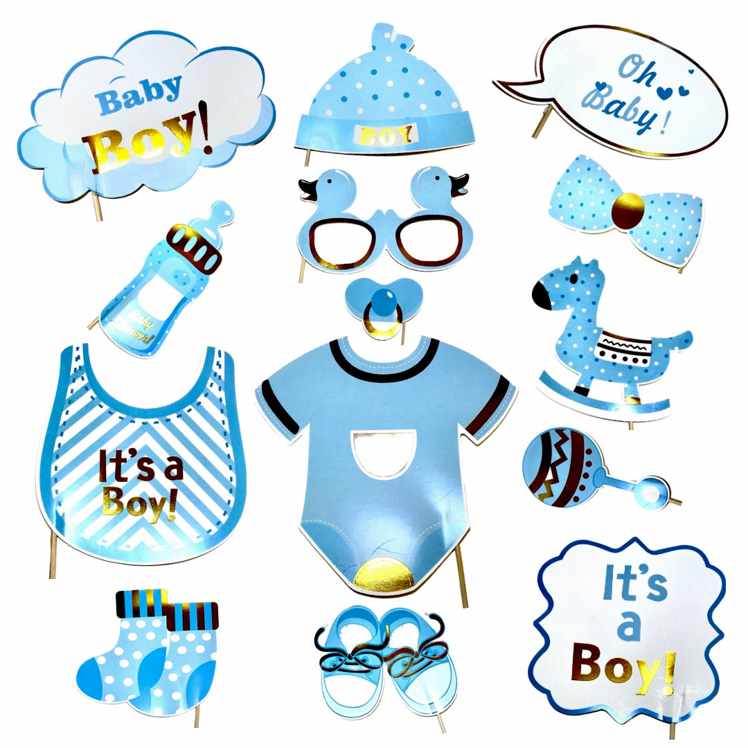 Baby Boy Arrival Photo Props - 15PC