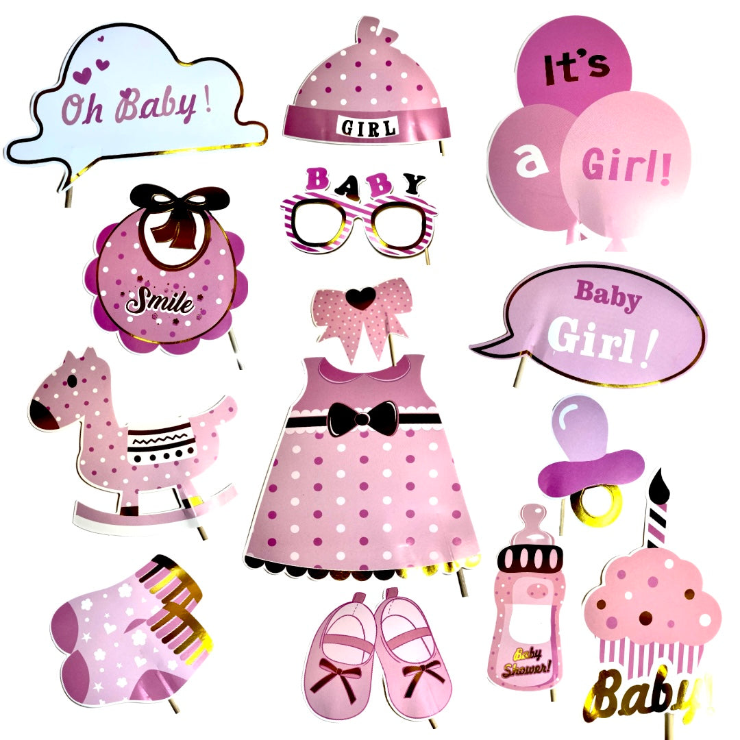 Baby Girl Arrival Photo Props- 15PC