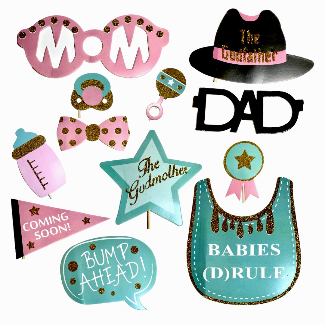 Baby Shower Photo Props - 12PC