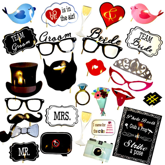 Wedding Celebration Photo Props - 30PC