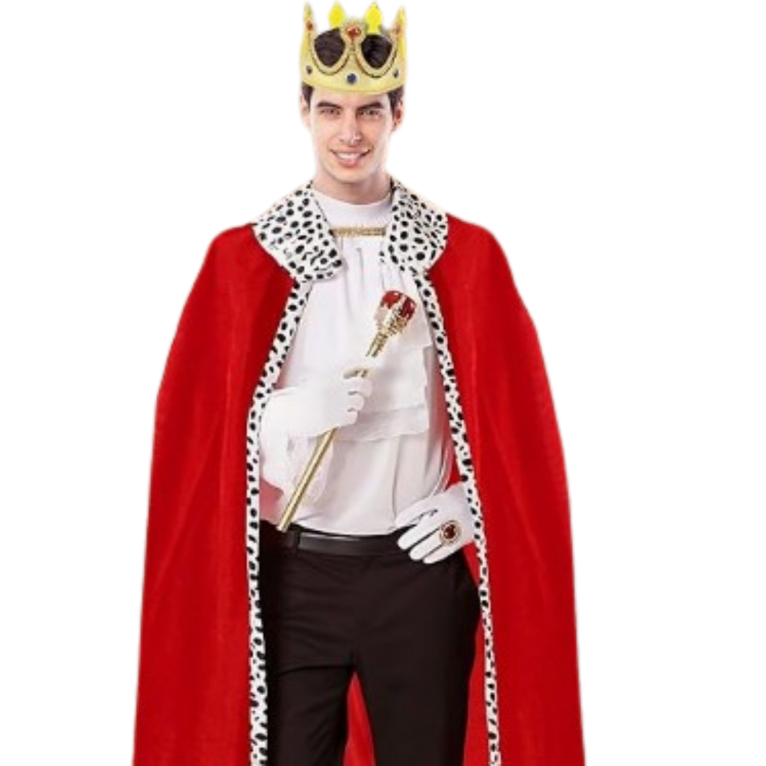 Adult King Robe & Crown Red