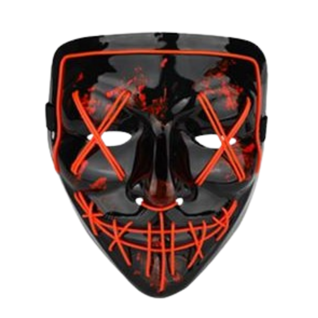 Light Up Dracula Mask Red - 1PC