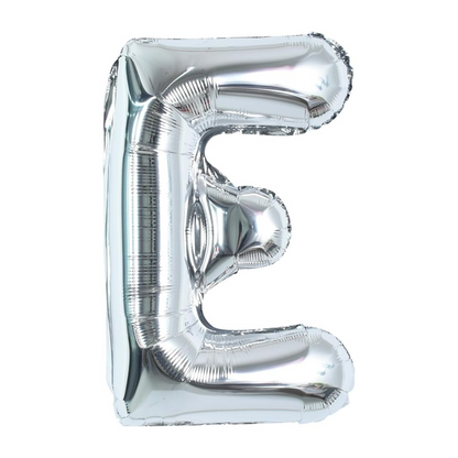 16 Letter E Silver Balloons