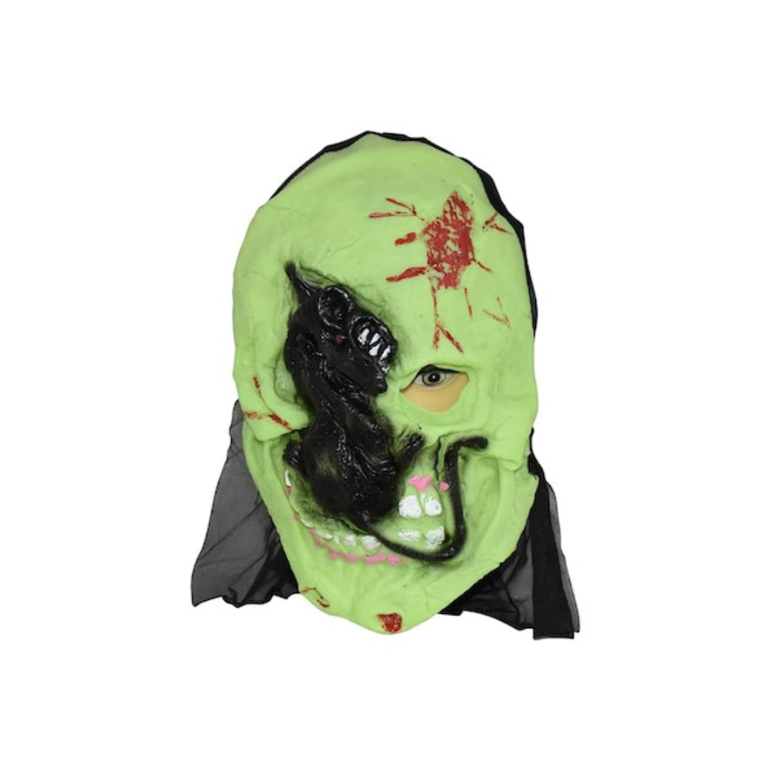 Luminous Male Ghost Mask With Cloth