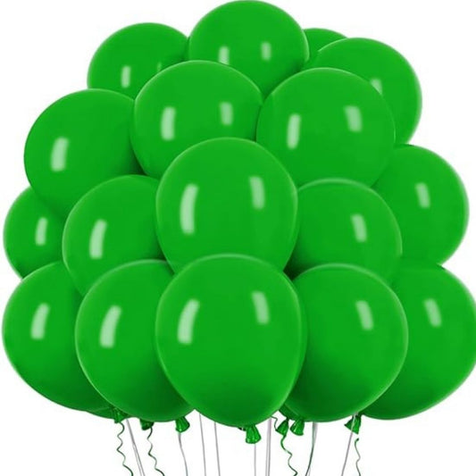 8" Green Latex Balloon - 20Pc