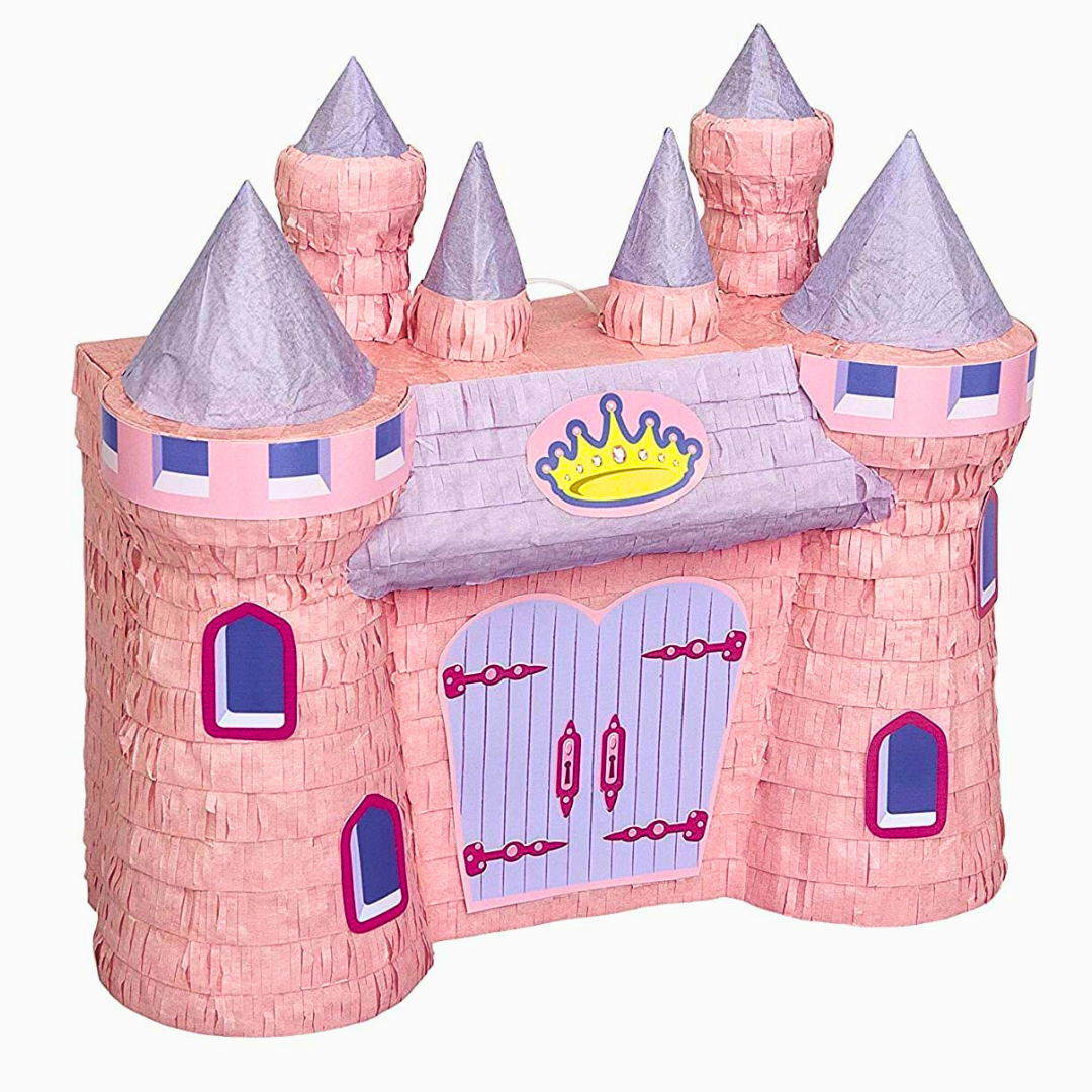 3D Castle Shaped Pink Princess Cake Pinata