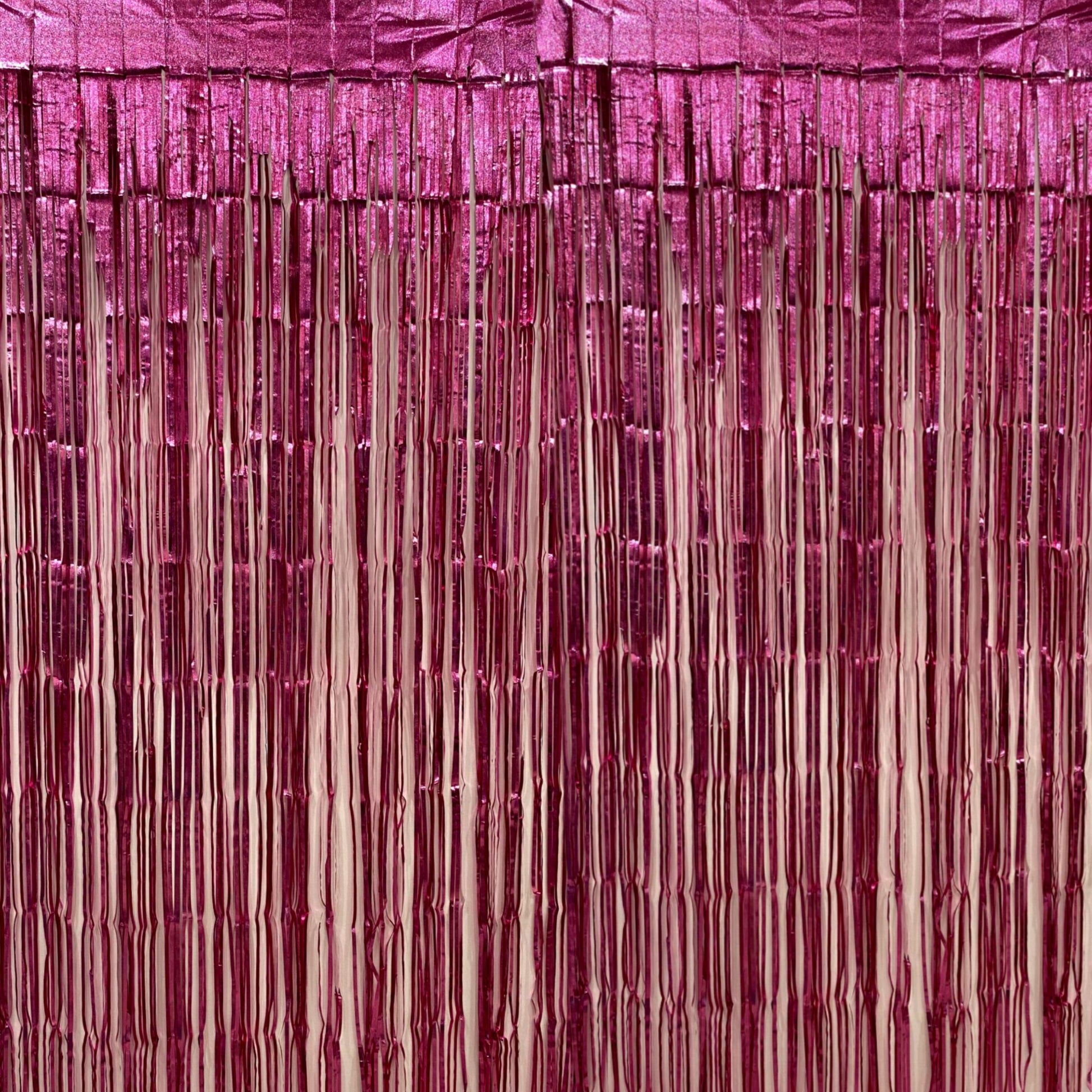 Textured Foil Pink Curtain - 7FT X 3FT