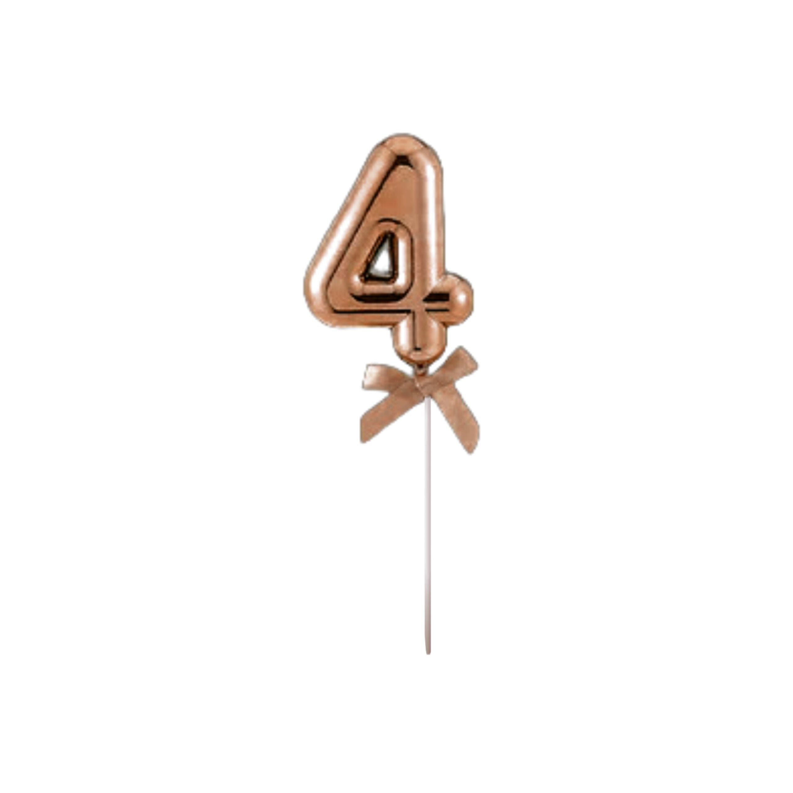 Numerical 4 Cake Topper Rose Gold-1PC – Wanna Party