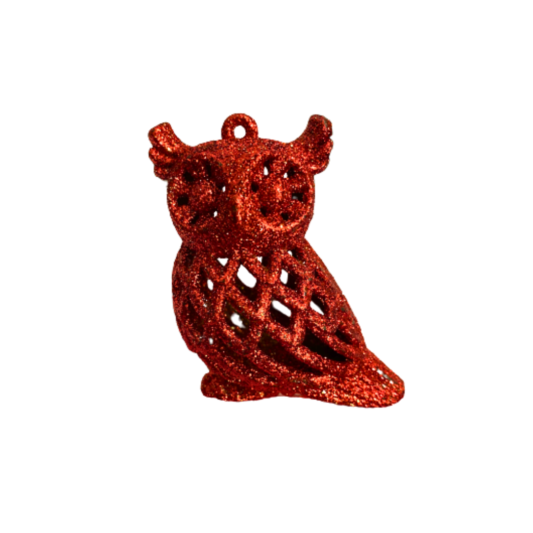 Lucky Charm Owl Tree Hanging Red - 1 PC - Size - 8CM