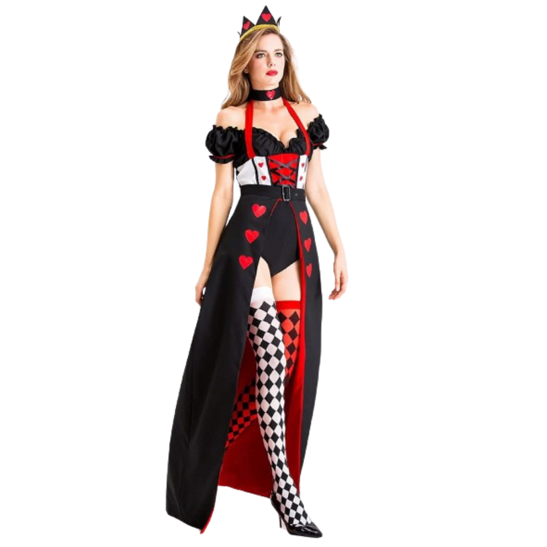 Queen of Hearts Costume w/Leggings - Size M (Bust - 88)