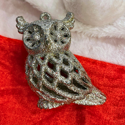 Lucky Charm Owl Tree Hanging Silver - 1 PC - Size - 8CM