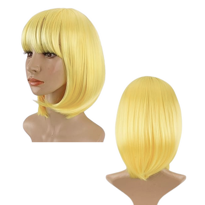 Colored Blunt Cut Wig Gold