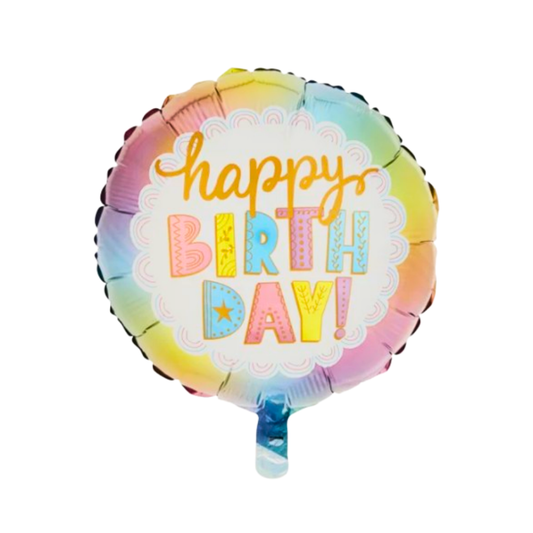 Colorful Happy Birthday Balloon 18"