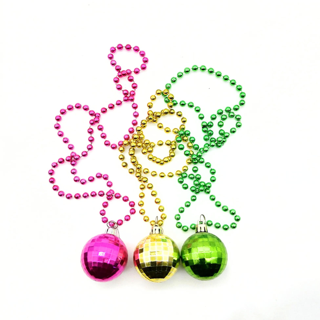 Disco Mirror Ball Beads Necklace - 1PC