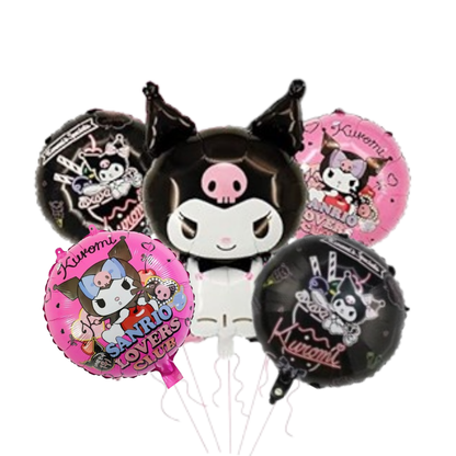 Kuromi Themed Birthday Balloon Set  - 5PC