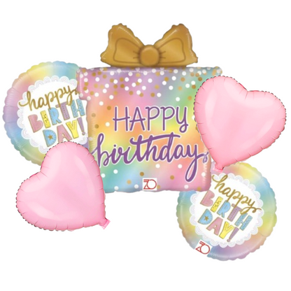 Happy Birthday Colorful Gift Box Set - 5PC