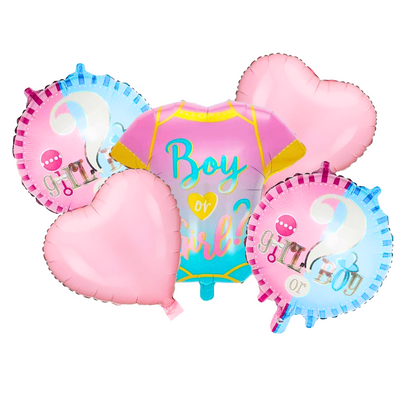 Blue & Pink Baby Clothes Baby Shower Balloon Set - 5PC