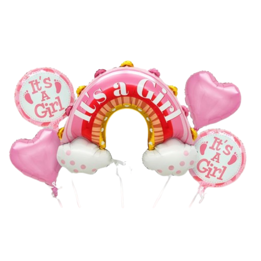 It's a Girl Rainbow Balloon Set - 5PC