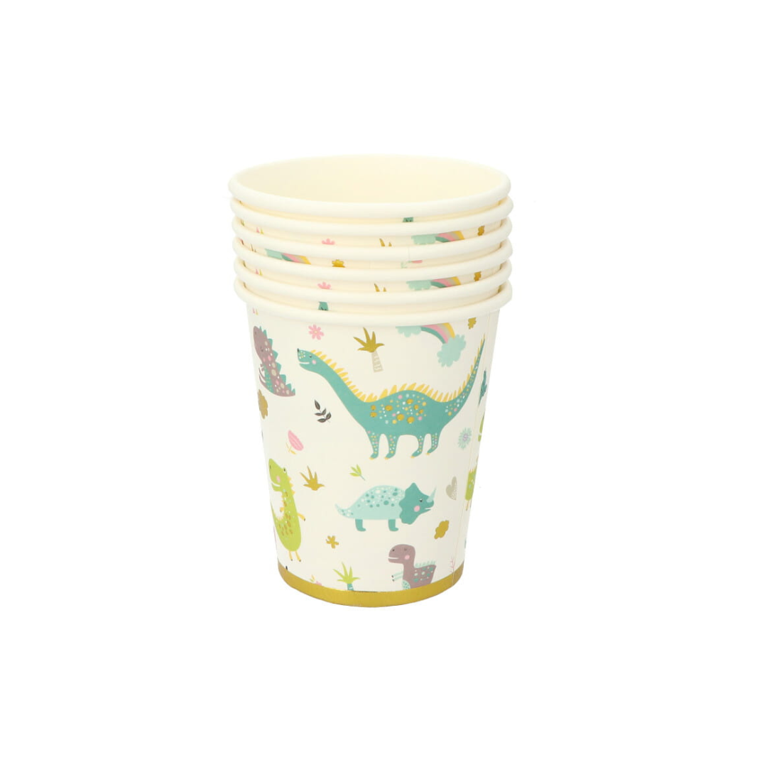 Little Dino Theme Birthday Paper Cups- 10PC -250ML