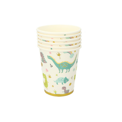 Little Dino Theme Birthday Paper Cups- 10PC -250ML