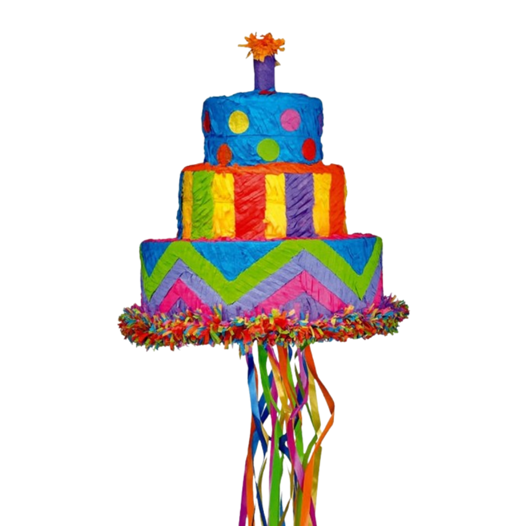 3D Pull String Cake Shaped Cake Pinata β WannaParty
