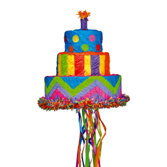 3D Pull String Cake Shaped Cake Pinata