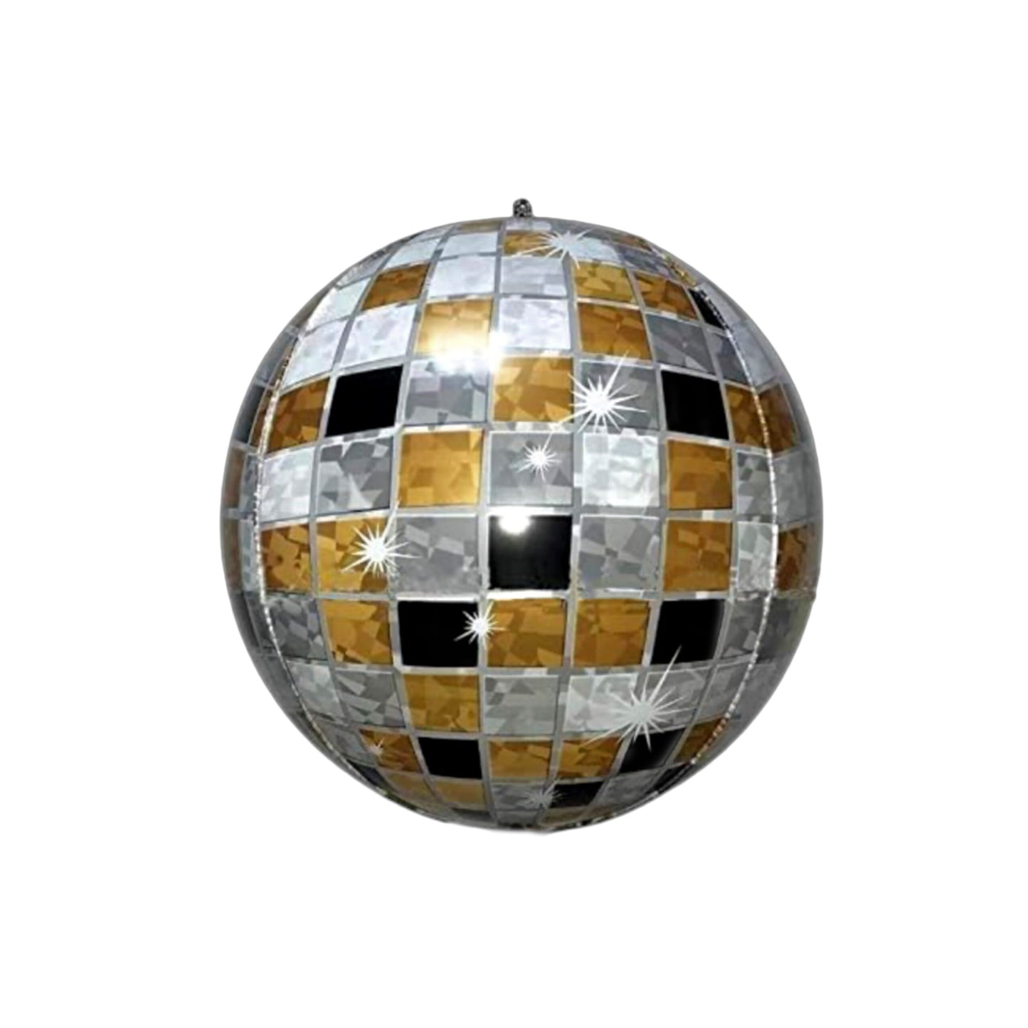 Disco Ball Balloon Gold/Silver/Black 22" - 1PC