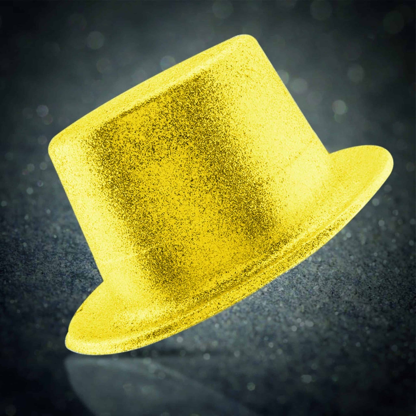 Glitter Top Hat Lrg. Gold