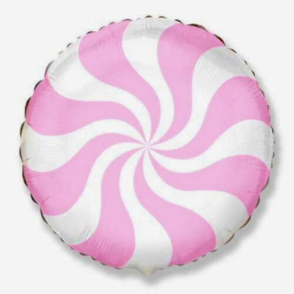 Pink Round Lollipop Candy Theme Balloon 18"