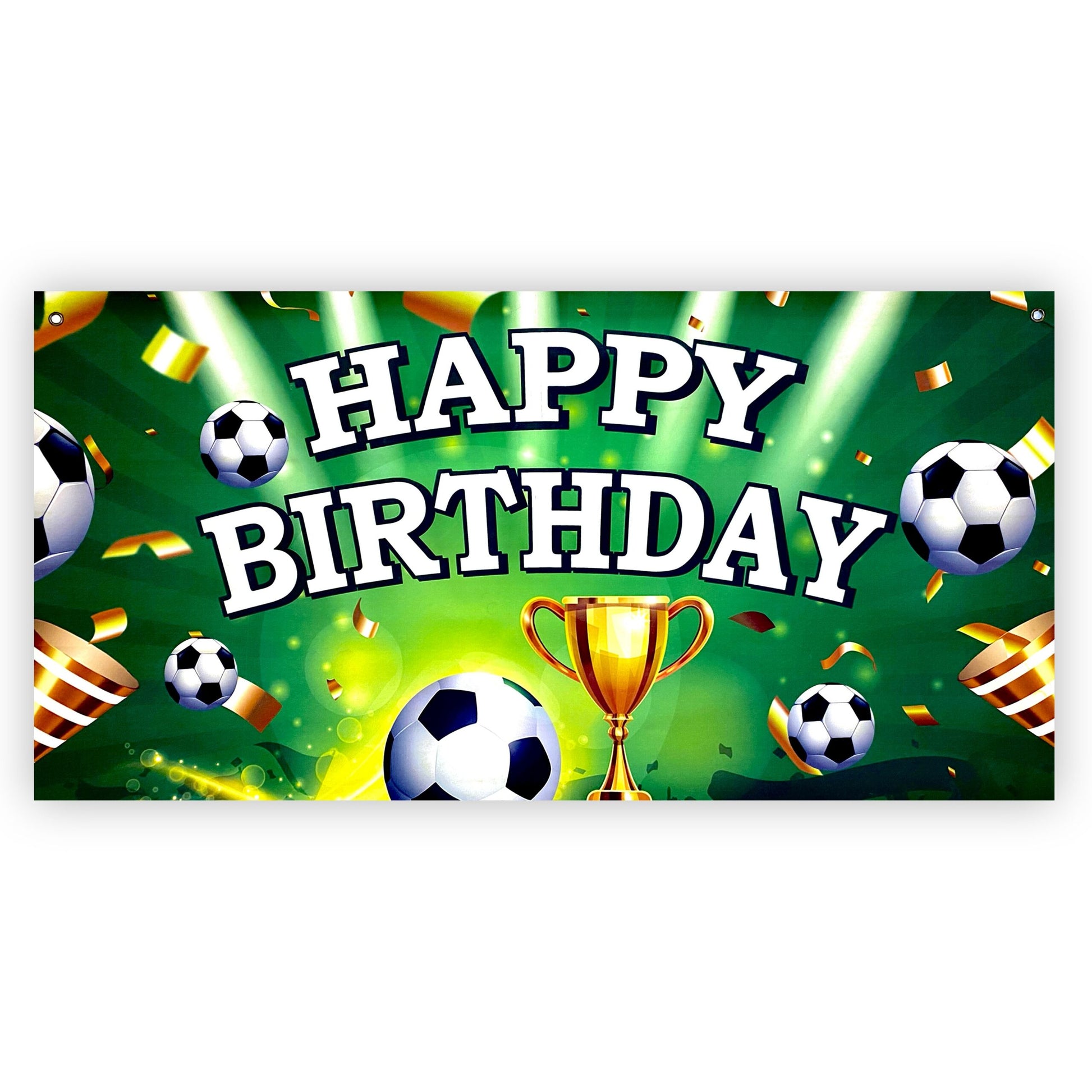 Happy Birthday Soccer Banner 4FT X 2FT