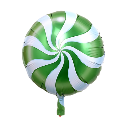 Lime Green Round Lollipop Candy Theme Balloon 18"