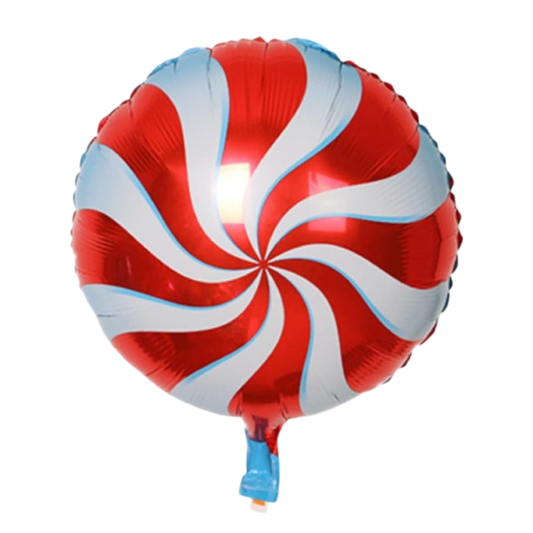 Red Round Lollipop Candy Theme Balloon 18"