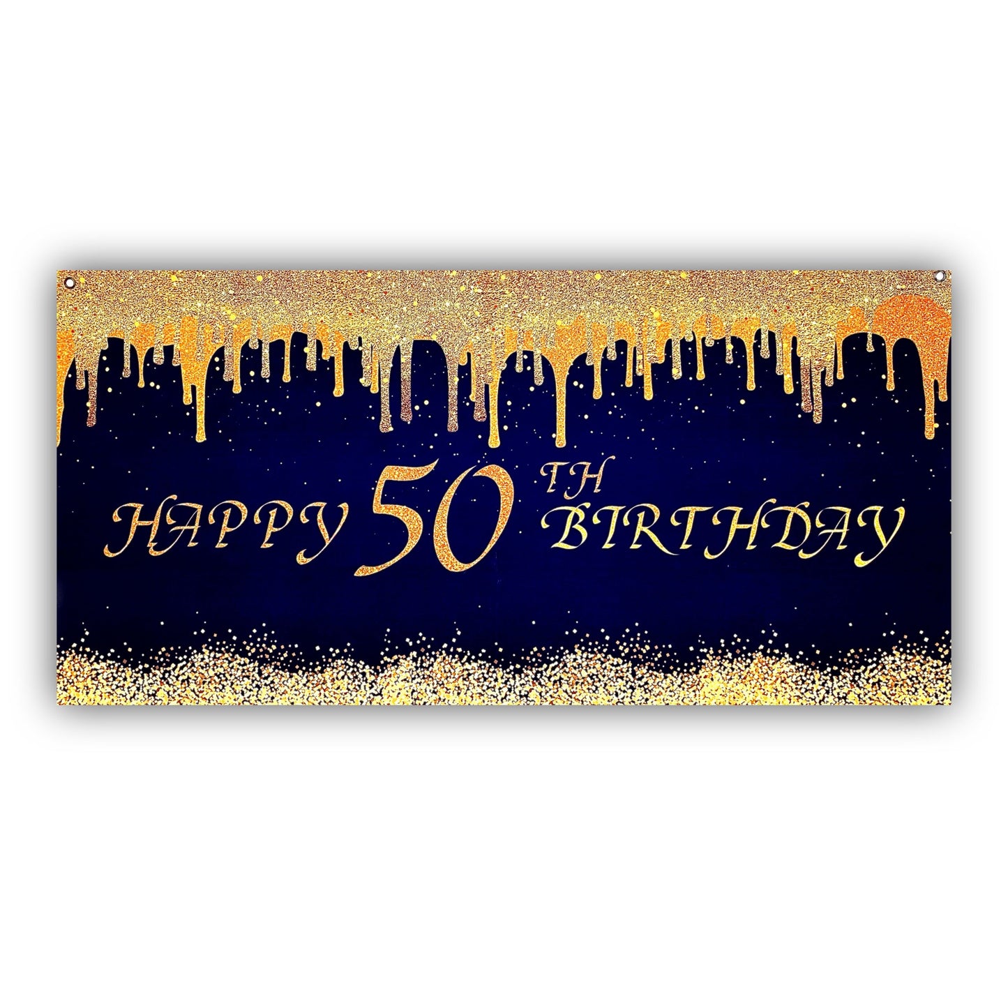 Happy 50th Birthday Banner - 4FT X 2FT