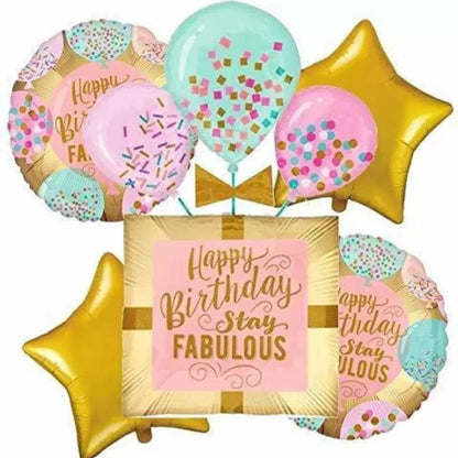 Stay Fabulous Happy Birthday Balloon - Set of 5 Balloons