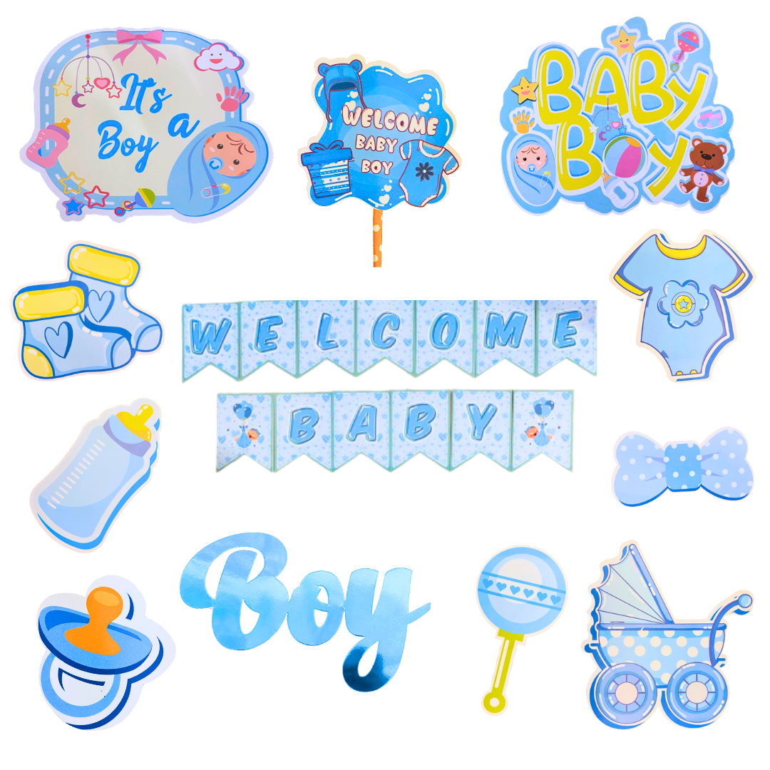 Wanna Party Welcome Baby Boy Combo Set -12 Pcs