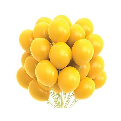 Yellow Latex Balloon - Measures 10 inches - 20PC