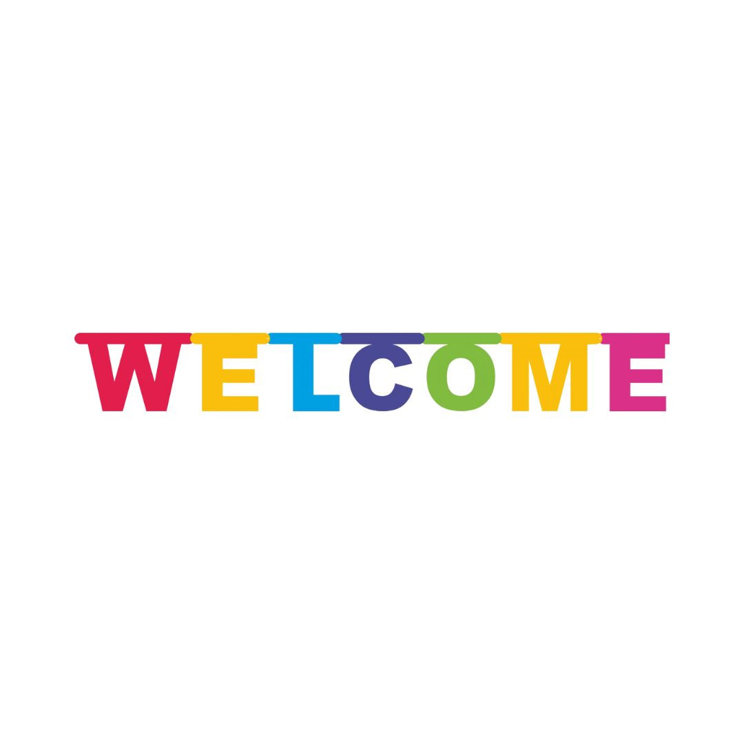 Welcome Colorful Banner Large 6FT