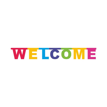 Welcome Colorful Banner Large 6FT