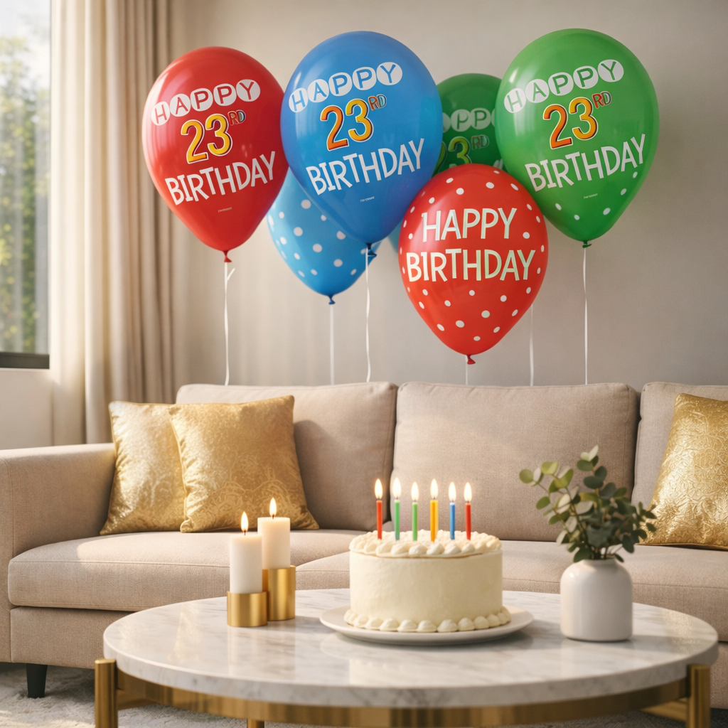 Add Your Age Customized Printed Latex Balloons Pack of 15 (12 Inch) | Personalized Birthday Balloons | Multicolor Party Decoration