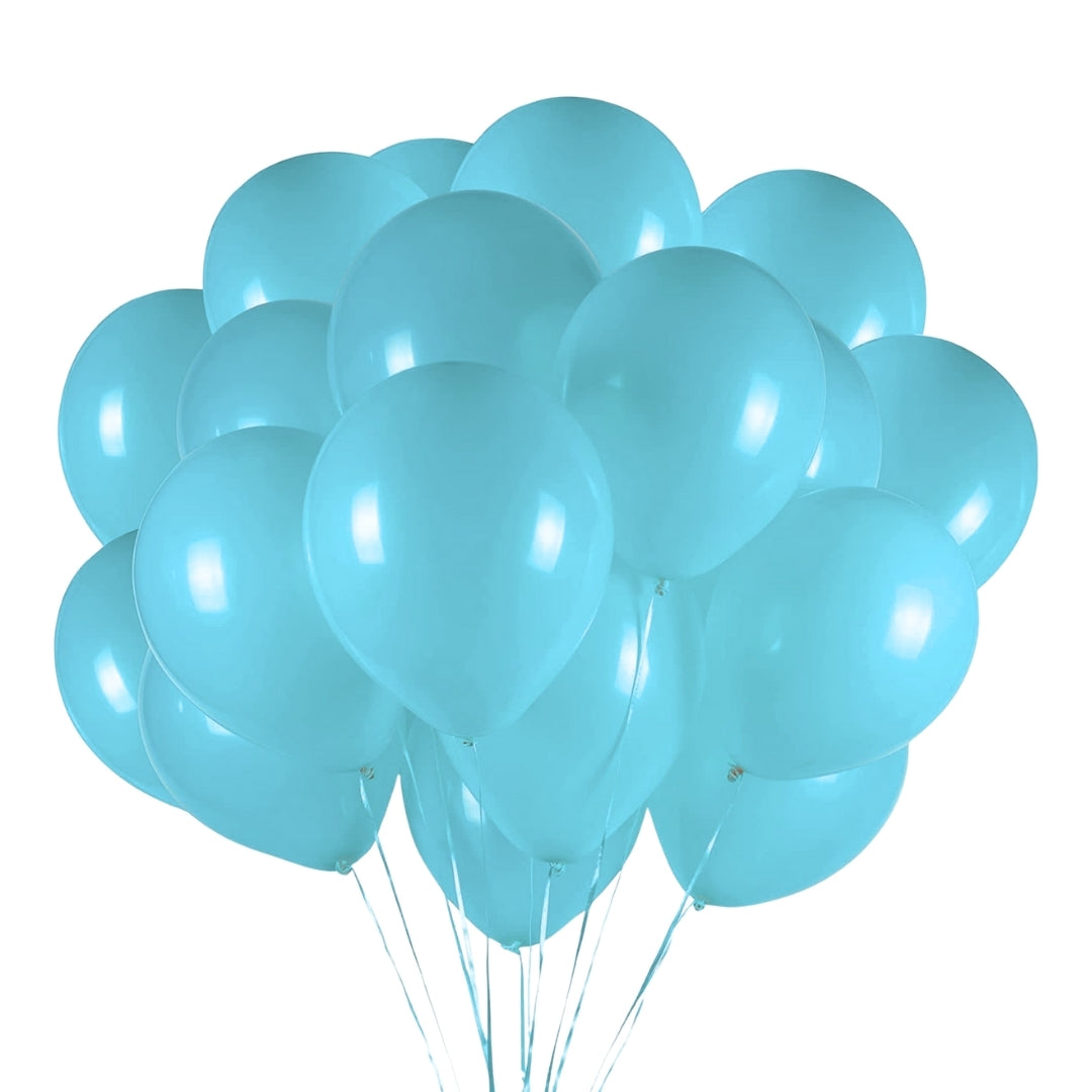 Sky Blue Latex/Rubber Balloons - Helium Quality -  12 inches - 20PC
