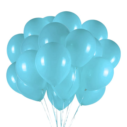 Sky Blue Latex/Rubber Balloons - Helium Quality -  12 inches - 20PC