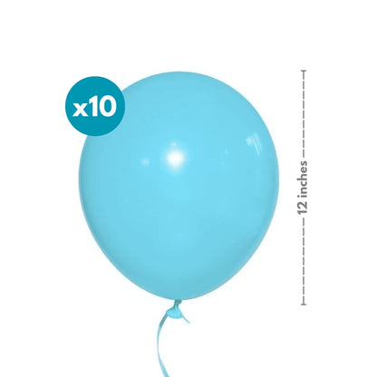 Sky Blue Latex/Rubber Balloons - Helium Quality -  12 inches - 20PC