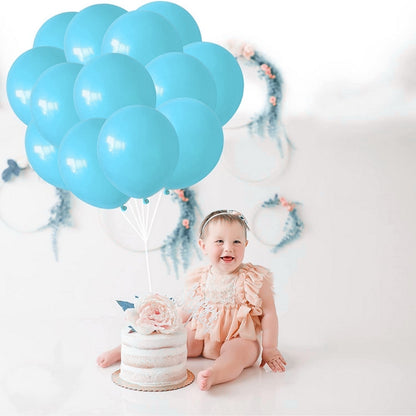 Sky Blue Latex/Rubber Balloons - Helium Quality -  12 inches - 20PC
