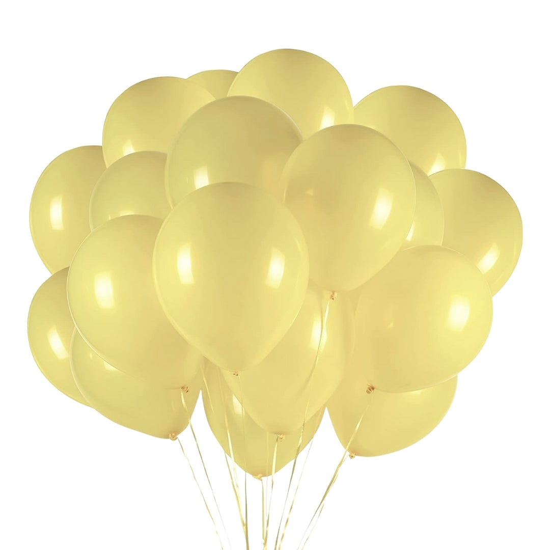 Pastel Macaron Yellow Latex / Rubber Balloon - Helium Quality - 12 inches - 10PC