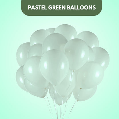 Pastel Macaron Green Latex / Rubber Balloon - Helium Quality - 12 inches - 10PC